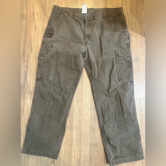 Carhartt Relaxed Fit Cargo Pants-Brown-Size 44x32 - Picture 2 of 5